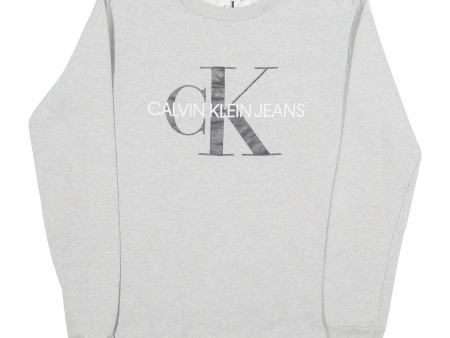 CALVIN KLEIN JEANS Mens Sweatshirt Grey S Online Sale