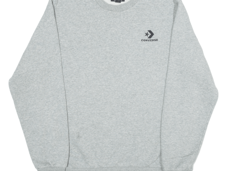 CONVERSE Mens Sweatshirt Grey M For Cheap