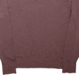 TOMMY HILFIGER Mens Jumper Brown V-Neck Tight Knit L Online now