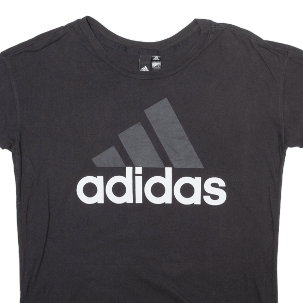 ADIDAS Womens T-Shirt Black UK 8 Discount