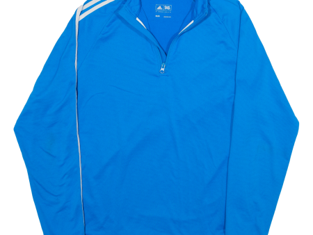 ADIDAS Mens Sweatshirt Blue 1 4 Zip M Online