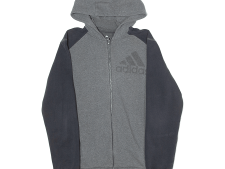 ADIDAS Mens Grey Hoodie Full Zip S For Cheap