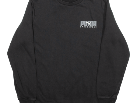 PUMA Mens Sweatshirt Black M Hot on Sale