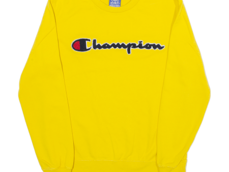 CHAMPION Mens Sweatshirt Yellow XS Discount