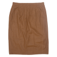 Womens Pencil Skirt Brown Midi L Discount