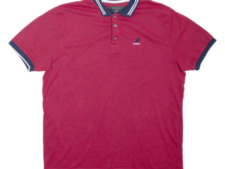 KANGOL Mens Polo Shirt Red Spotted XL For Sale