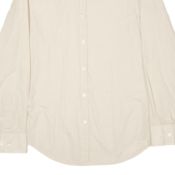 BOSS Mens Plain Shirt Beige Long Sleeve S For Sale