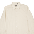 BOSS Mens Plain Shirt Beige Long Sleeve S For Sale