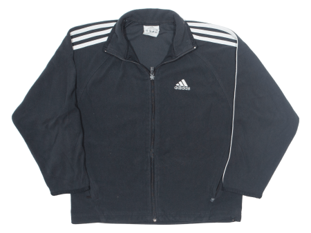 ADIDAS Boys Fleece Jacket Black 10Y Hot on Sale