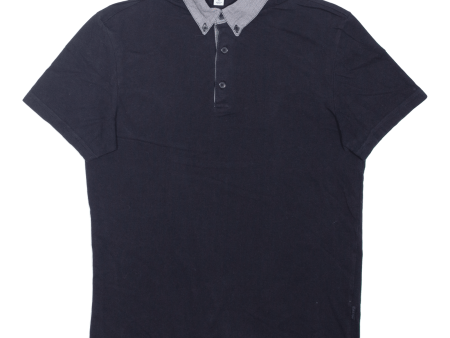 CALVIN KLEIN Slim Fit Mens Polo Shirt Black XS Online Sale