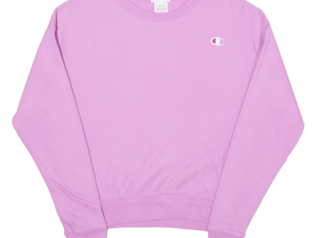 CHAMPION REVERSE WEAVE Womens Sweatshirt Purple Crew Neck XS Online Hot Sale