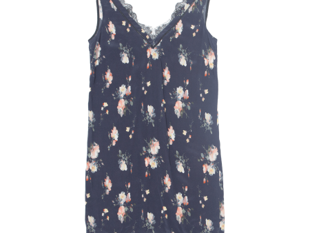 ALL SAINTS Camia Meadow Womens Tank Dress Blue Silk Floral Sleeveless Short XS Sale