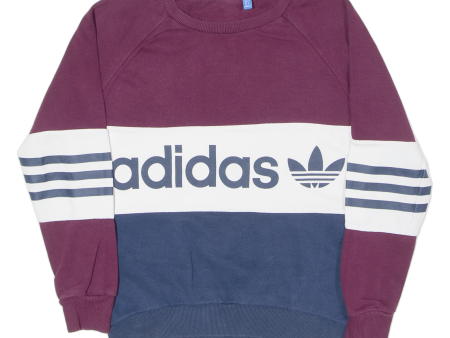 ADIDAS ORIGINALS Womens Sweatshirt Maroon Crew Neck UK 8 Online