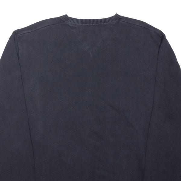 TOMMY HILFIGER Mens Jumper Black Tight Knit L on Sale