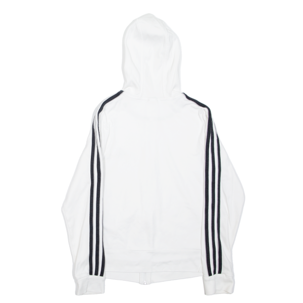 ADIDAS Boys White Hoodie Full Zip 14Y For Discount