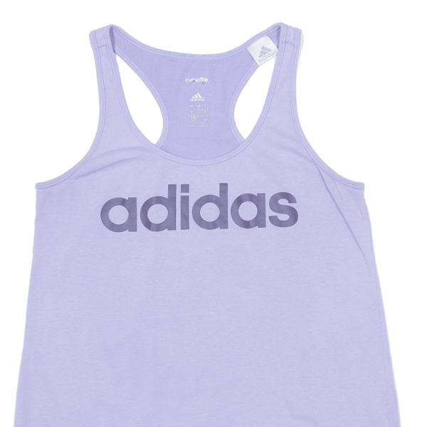 ADIDAS Womens Racer Back Vest Purple Sleeveless S on Sale