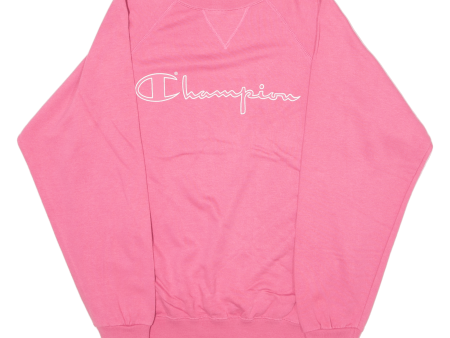 CHAMPION Mens Sweatshirt Pink Crew Neck S Supply