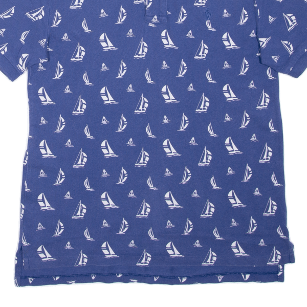 POLO RALPH LAUREN Boats Boys Polo Shirt Blue L Online Sale