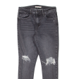 LEVI S 721 High Rise Distressed Womens Jeans Grey Slim Skinny W30 L30 on Sale