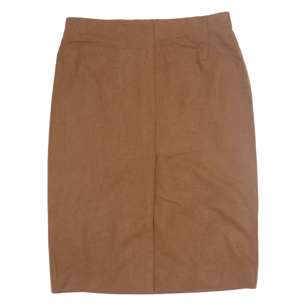 Womens Pencil Skirt Brown Midi L Discount