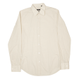 BOSS Mens Plain Shirt Beige Long Sleeve S For Sale