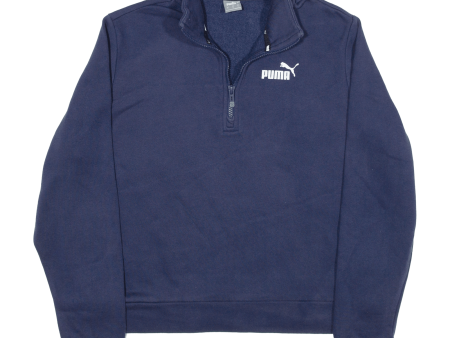 PUMA Womens Sweatshirt Blue L Hot on Sale