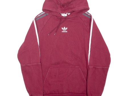 ADIDAS Mens Maroon Hoodie S Online Sale