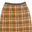 Womens Straight Skirt Brown Knee Length 90s Check S Cheap