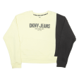 DKNY Womens Sweatshirt Yellow Crew Neck L Supply