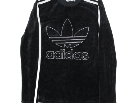 ADIDAS Velvet Womens Sweatshirt Black UK 4 Online now