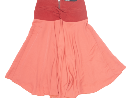 AQUA Womens A-Line Skirt Pink Knee Length S Online Sale