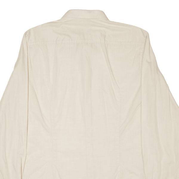 BOSS Mens Plain Shirt Beige Long Sleeve S For Sale