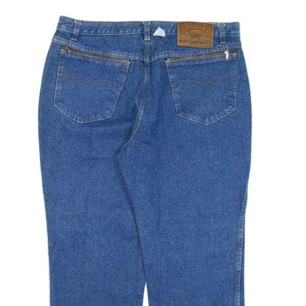 WILD Womens Jeans Blue Regular Straight W35 L26 Online now