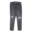 LEVI S 721 High Rise Distressed Womens Jeans Grey Slim Skinny W30 L30 on Sale