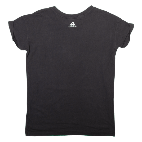 ADIDAS Womens T-Shirt Black UK 8 Discount