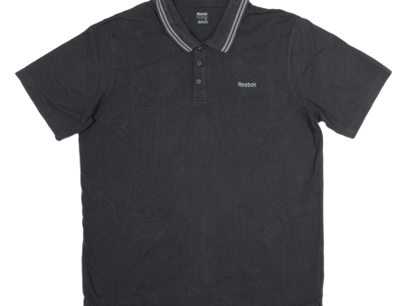 REEBOK Mens Polo Shirt Black XL Hot on Sale