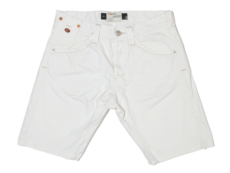 ENERGIE Kirk Mens Casual Shorts White Relaxed M W33 Discount