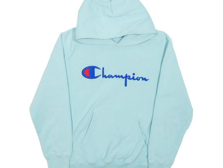 CHAMPION REVERSE WEAVE Mens Blue Hoodie M Fashion