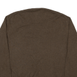 CHAPS Mens Jumper Brown V-Neck Tight Knit L Sale