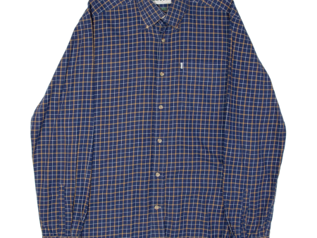 BARBOUR Mens Shirt Blue 90s Check Long Sleeve M Cheap