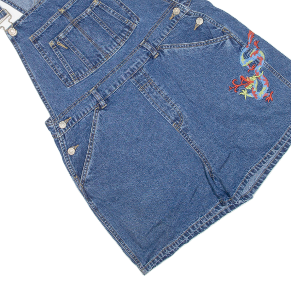 NO BOUNDARIES Dragon Boys Dungarees Blue Relaxed Denim 11-12Y W37 L2 For Sale