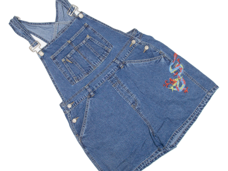 NO BOUNDARIES Dragon Boys Dungarees Blue Relaxed Denim 11-12Y W37 L2 For Sale