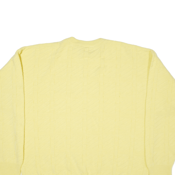 LACOSTE Womens Jumper Yellow Tight Knit Wool L Online now