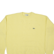 LACOSTE Womens Jumper Yellow Tight Knit Wool L Online now