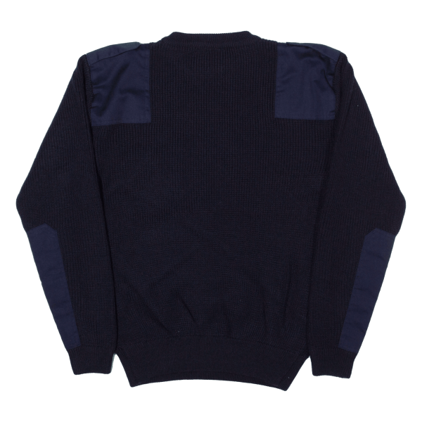 CITY GUARD Military Mens Heavy Knit Jumper Blue Chunky Knit S Discount