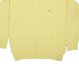 LACOSTE Womens Jumper Yellow Tight Knit Wool L Online now