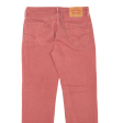 LEVI S 514 Jeans Mens Pink Slim Straight W29 L30 Online now