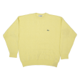 LACOSTE Womens Jumper Yellow Tight Knit Wool L Online now